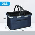 thumbnail image 4 of LIQING 26L Reusable Grocery Shopping Bag, Double Handles, Aluminum Frame Reinforced Bottom and Sides, Picnic and Meal Delivery Tote Bag, Foldable, Durable and Environmentally Friendly…, 4 of 5