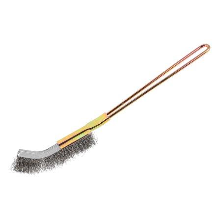 BESTYASH Stainless Steel Wire Brush with Handle for Stove Rust Removal and Cleaning Hard-to-Reach Areas