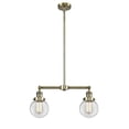 thumbnail image 2 of Innovations Lighting 209-6 Beacon Beacon 2 Light 23" Wide Linear Chandelier - Antique, 2 of 5