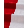 thumbnail image 3 of 2 Pack Yarn-Dyed Cabana Stripe Velour Pool and Beach Towels, Extra-Large Size (32x64), Super Absorbent, Quick Dry, 420 GSM (Red and White Color), 3 of 6