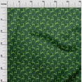 thumbnail image 3 of oneOone Viscose Chiffon Dark Green Fabric Christmas Reindeer Lumberjack Quilting Supplies Print Sewing Fabric By The Yard 42 Inch Wide, 3 of 6