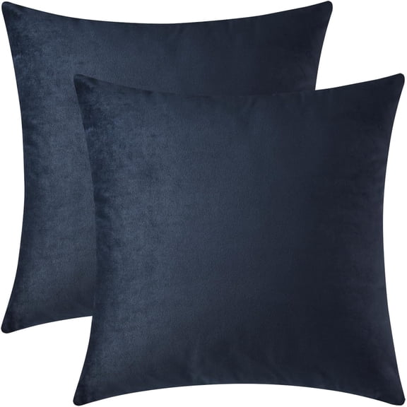 Decorative Throw Pillow Covers, Cushion Covers, Throw Pillow Cases for Couch and Bed, Midnight Blue, Set of 2
