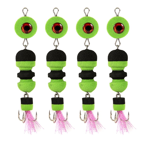 Anzuelo de pesca Gancho de pesca de 4 piezas Jig de pesca suave señuelo Wobbler cebo de pesca para c Meterk Anzuelo de pesca