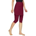 thumbnail image 6 of Women's Modest Athletic Skirt with Attached Leggings Knee Length Swim Workout Pants with Pockets, 6 of 9