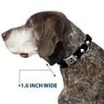 thumbnail image 6 of Buckle-Down Pet Collar, Dog Collar Metal Seatbelt Buckle, Spade Black White, 13 to 17 Inches 1.5 Inch Wide, 6 of 8