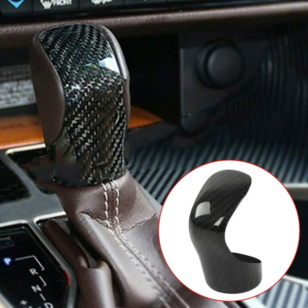 Gear Knob Trim, Gear Knob Cover Decorative Premium With Carbon Fiber