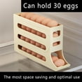thumbnail image 2 of 4 Tiers Egg Holder For Fridge Auto Rolling Fridge Egg Organizer,Egg Dispenser For Refrigerator Space-Saving Egg Holder Egg Storage For Refrigerator Large Capacity Eggs Dispenser (Grey), 2 of 5