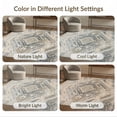 thumbnail image 7 of ODIKA Abstract Vintage Faded Motifs Distressed Interlocking Border for Dorm Room, Small Living Apartment, Stain Resistant Low Profile, 7 of 7