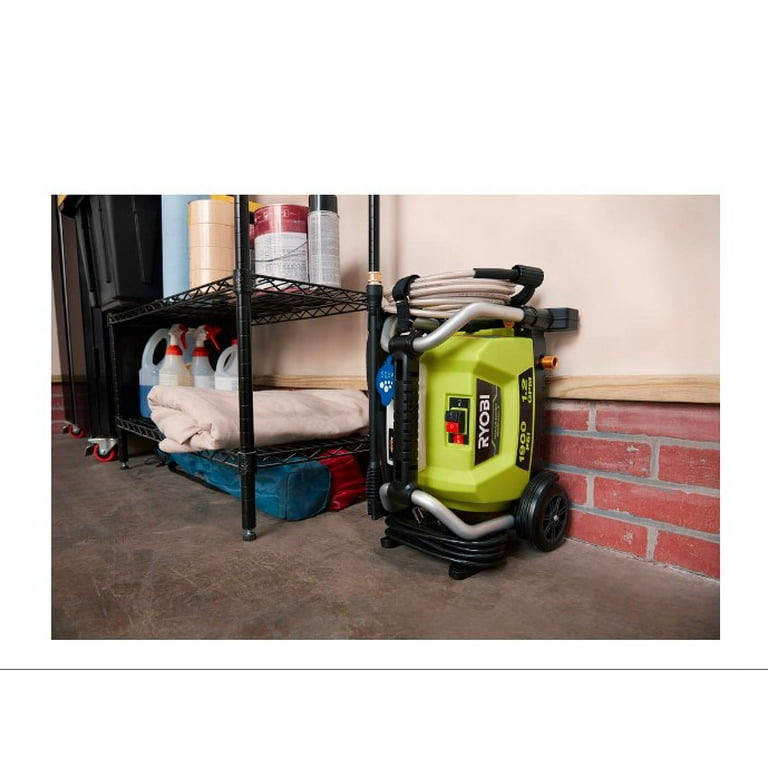RYOBI 1900 PSI GPM Electric Pressure Washer with Wheels, High