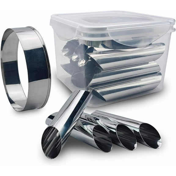 Cannoli Forms Pastry Roll Molds,Stainless Steel Cannoli Tubes,Pack of 15