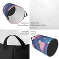 thumbnail image 4 of LNWH Laundry Basket, Blue View Sky White Clouds Pattern Foldable Laundry Hamper with Handles Waterproof, Small, 4 of 8