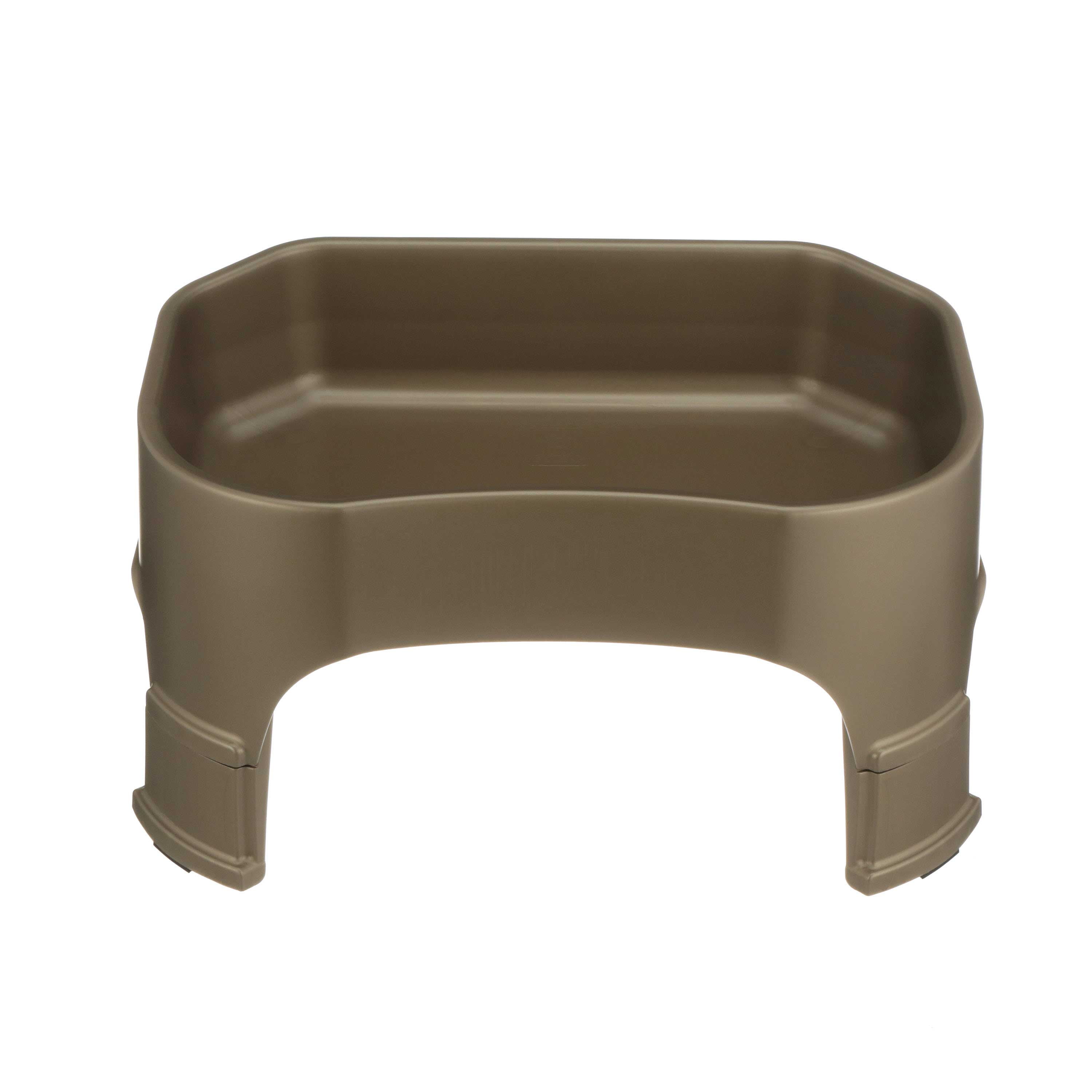 Neater Pets Little Big Bowl for Small Dogs - Plastic Trough Style Food or  Water Bowl for Use Indoors or Outdoors, Gunmetal, 8 Cups (64 Oz.) 