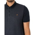 thumbnail image 4 of Farah Kentucky Jacquard Polo Shirt, Blue, 4 of 5