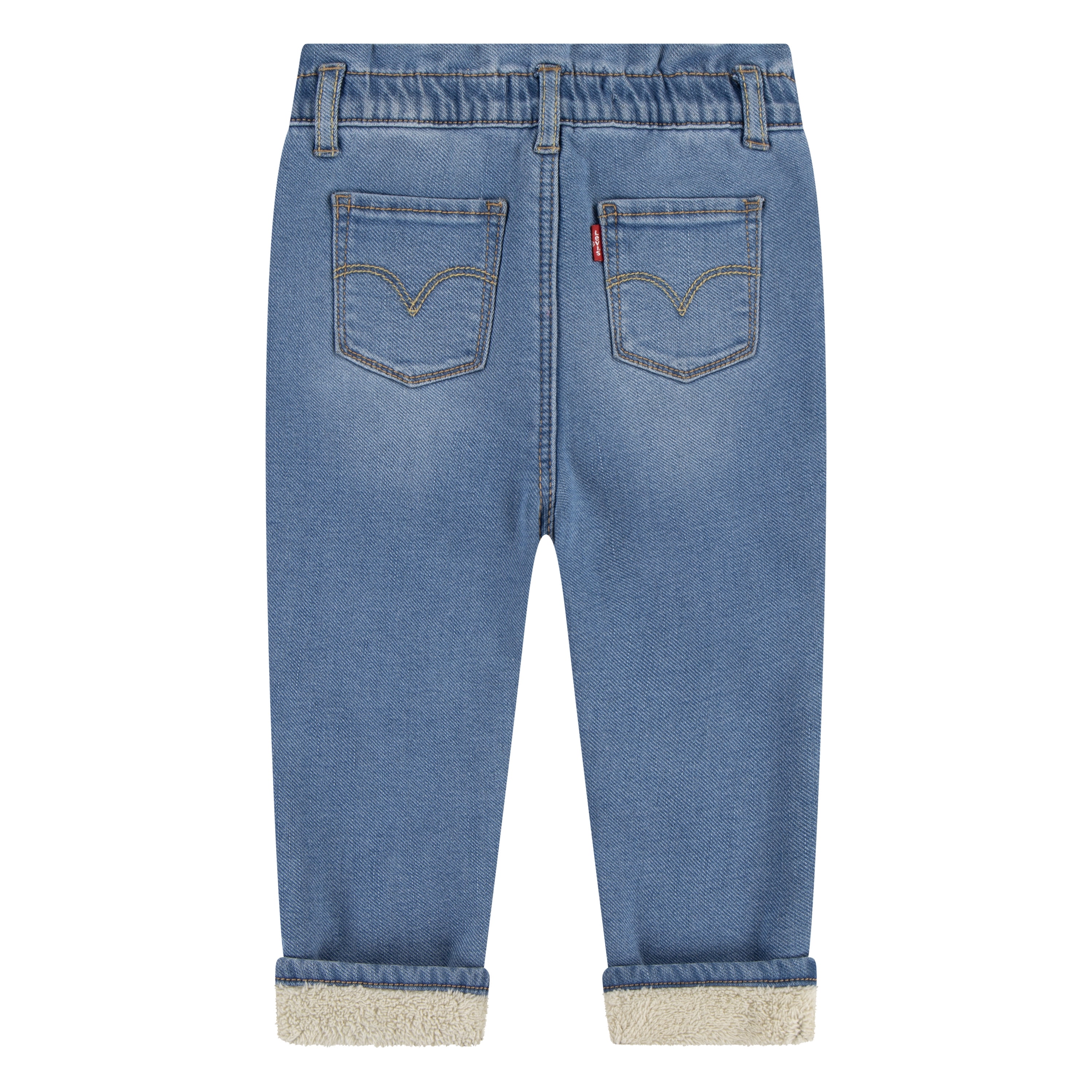 Levi's Girls Toddler Fleece Bonded Paperbag Jean, Sizes 2T-4T