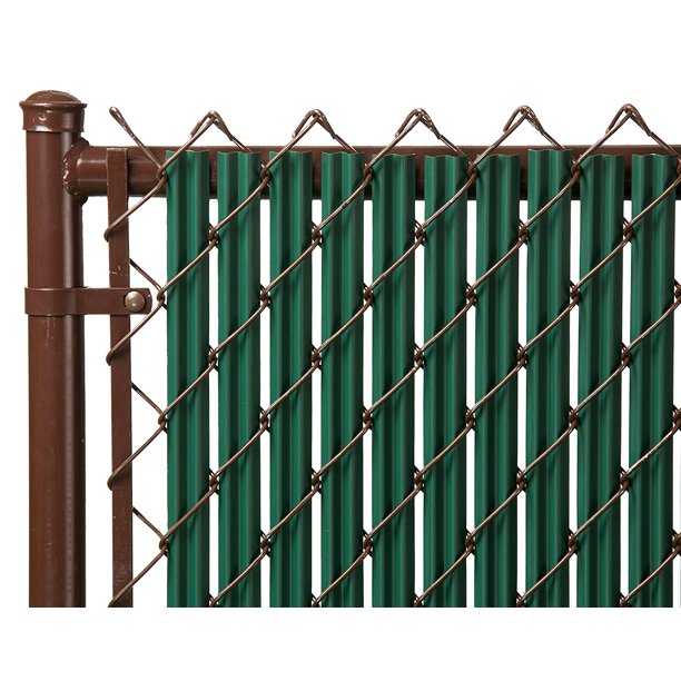 4ft Green Ridged Slats for Chain Link Fence, Add privacy and curb