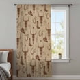 thumbnail image 3 of Brown Cow Skull Sheer Curtains 45 Inches Long, Southwestern Vintage Cowboy Boots Burlap Light Filering Curtains, Breathable Simi Curtain Privacy Drapes for Kitchen Bathroom Small Window Treatment, 3 of 9
