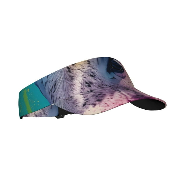 Fotbe Watercolor White Horse Visera Deportiva con Diseño, Gorra Abierta Ajustable de Algodón para Mujer y Hombre