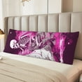 thumbnail image 5 of KLL Skull White Horse Pattern Long Body Pillow Cover,20x60 Body Pillow Cases,Soft Brushed Microfiber Invisible Zipper Design-Pillow core not included, 5 of 7