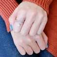 thumbnail image 5 of IP Gold(Ion Plating) Stainless Steel Ring with AAA Grade CZ in Clear for Women Style DA171, 5 of 5