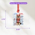 thumbnail image 4 of Hello Winter German Shepherd Smiling in Red Scarf Hat Welcome Christmas Acrylic Benelux Ornament Alsatian Dog Lover Gifts Home Tree Decor - 00017, 4 of 4