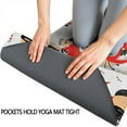 thumbnail image 3 of White Chicken Folk Pattern Hot Yoga Mat Towel Non Slip for Hot Yoga - Quick-Drying Yoga Mat Cover with 4 Corner Pockets with Travel Bag - Hot Yoga Towel Non Slip Grip Moisture Wicking Sweat 70"x26", 3 of 6