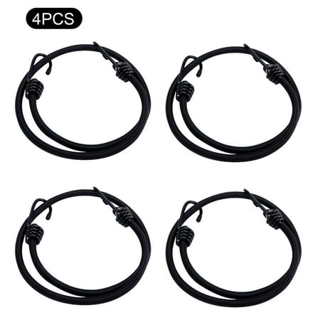 

4pcs Outdoor Camping Bungee Cord Metal Straps With Hooks Multipurpose Tie Down
