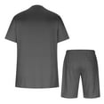 thumbnail image 4 of GERsome Men's Short Sleeve T Shirts and Shorts Sets 2 Piece Workout Outfits Summer Crew Neck Athletic Loungewear Tracksuit with Pockets M-5XL, 4 of 5