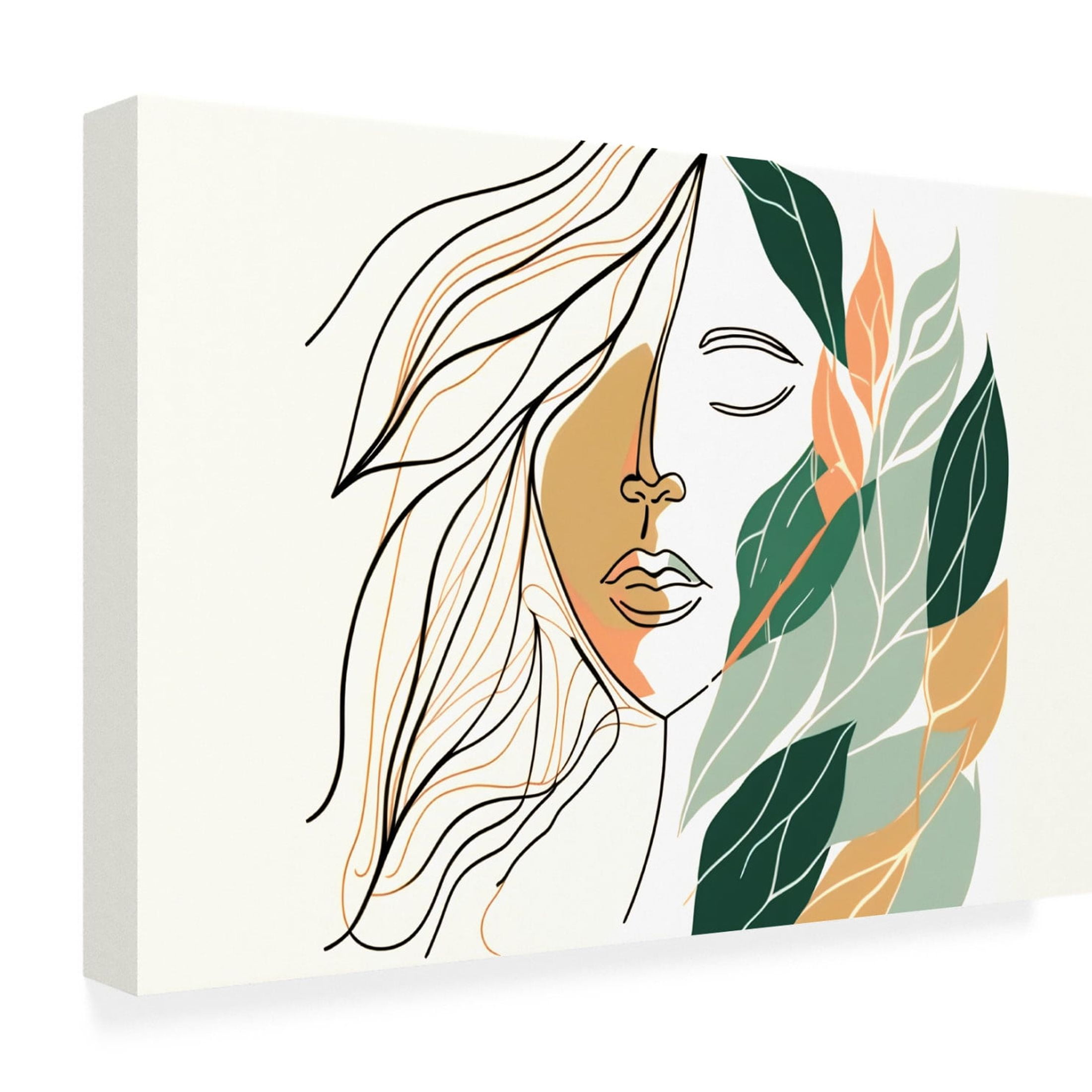 Canvas Wall Art - Ray Heere 'Botanical Minimalism Portraits 4' Wall Art for Living Room, Bedroom, or Office Décor by Trademark Fine Art - 24 x 16 Inches