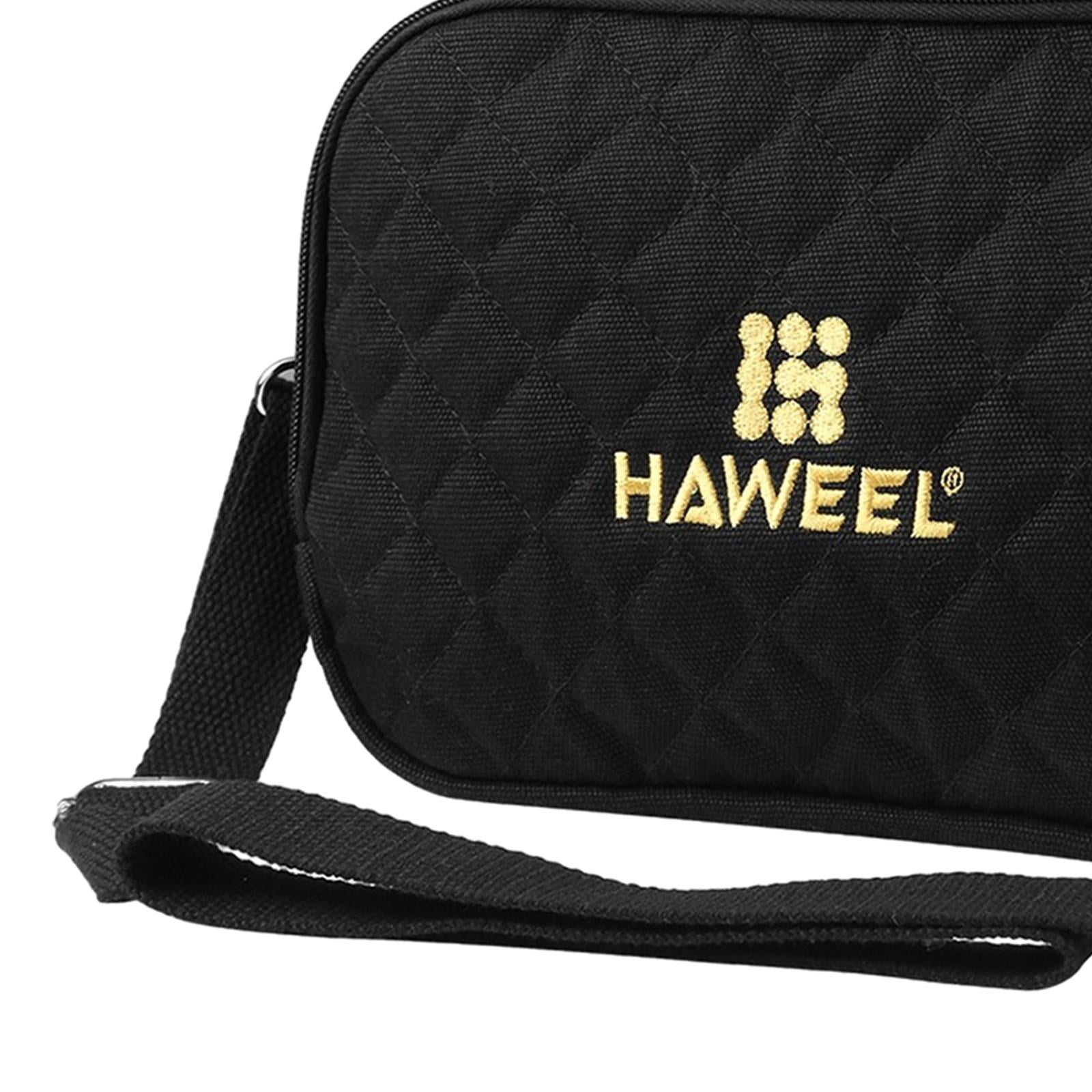 harayaa Cross Shoulder Hand Warmer Storage Bag Prevent Overheating Canvas Warmer Bag USB Black
