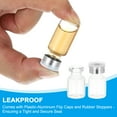 thumbnail image 5 of Uxcell 12Pcs 2ml Clear Borosilicate Glass Sample Vials for Lab Solid Liquid Powder Storage, Matt Silver Tone, 5 of 6