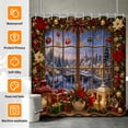 thumbnail image 4 of Tchckioa Christmas Gift Shower Curtain,72x78 Inch Privacy Protection Hooks Bath Curtain for Bathtub, 4 of 6