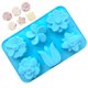 thumbnail image 3 of 3 moldes de silicona con forma de flor de 6 cavidades, juego de tulipanes mixtos de silicona, molde de margarita, 6 estilos de flores, 3 of 5