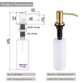 500ML Gold Liquid Soap Dispenser Kitchen Sink Countertop Stainless