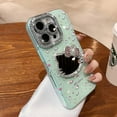 thumbnail image 6 of Cute Cartoon Sanrio Hello Kitty 3D Bow Bling Glitter Makeup Mirror Phone Case For iPhone 17 16 15 14 13 12 11 Pro Max Cover, 6 of 9