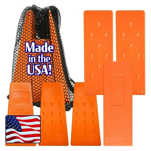 Felling Wedges, Tree Felling Wedges for Tree Cutting, Logging Wedge Set for Chain Saw, 5.5" (3-Pack) and 8" (3-Pack) 5.5"x3-8"x3 (Orange)
