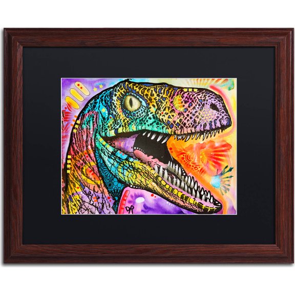 Trademark Fine Art "Raptor" Canvas Art by Dean Russo, Black Matte, Wood Frame