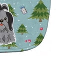 thumbnail image 3 of Christmas Shih Tzu Black Silver Baby Bib, 3 of 3