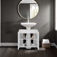 thumbnail image 6 of Vanity With Sink, White Bathroom Vanity Cabinet for Pedestal Sink, White Bathroom Vanity,Particle Board Single Sink Vanity, Bath & Faucets Bathroom Vanities, 6 of 6