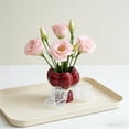thumbnail image 6 of Qocolcyl Tulip-Shaped Ceramic Bud Vase,Small Flower Vase with Ribbon Bow, Glossy Finish, Leakproof,for Home Wedding Table Decor, 6 of 6