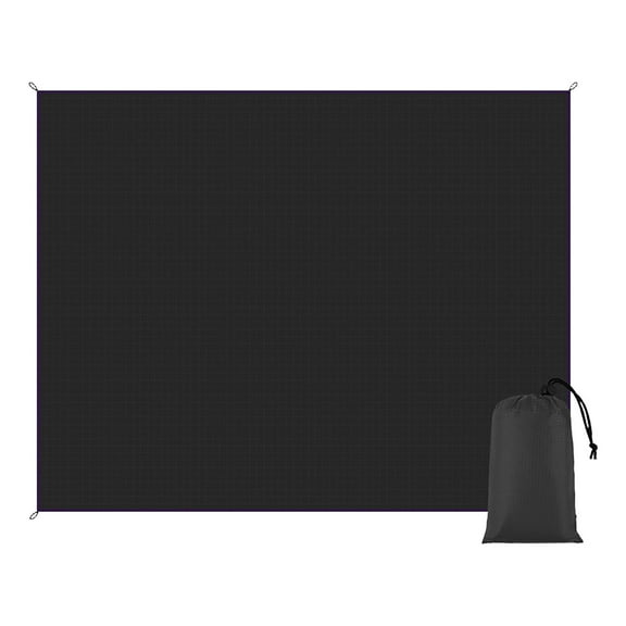 Multifunctional Tarp Waterproof with Carry Bag for Tent Ultralight Outdoor Tent Footprint for Ground Beach Camping Hiking, 55"x 59" Black