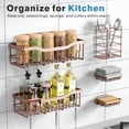 thumbnail image 4 of Shower Caddy 5 Pack,Adhesive Shower Organizer for Bathroom Storage&Home Decor&Kitchen,No Drilling,Large Capacity,Rustproof Stainless Steel Bathroom Organizer,Shower Shelves for Inside Shower, 4 of 7