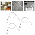 thumbnail image 3 of MYG 3PCS Wire Rope Security Cable Lock Steel Cable with Eyelets Security 1 m x 2 mm, 3 of 10