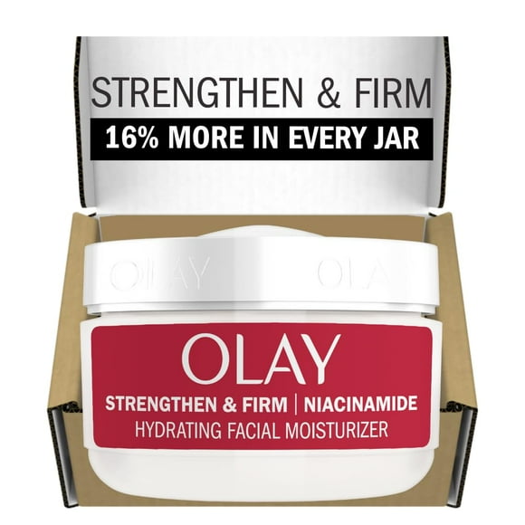 Crema hidratante Olay Strong & Firm Niacinamida de 60 ml con tarro reciclable
