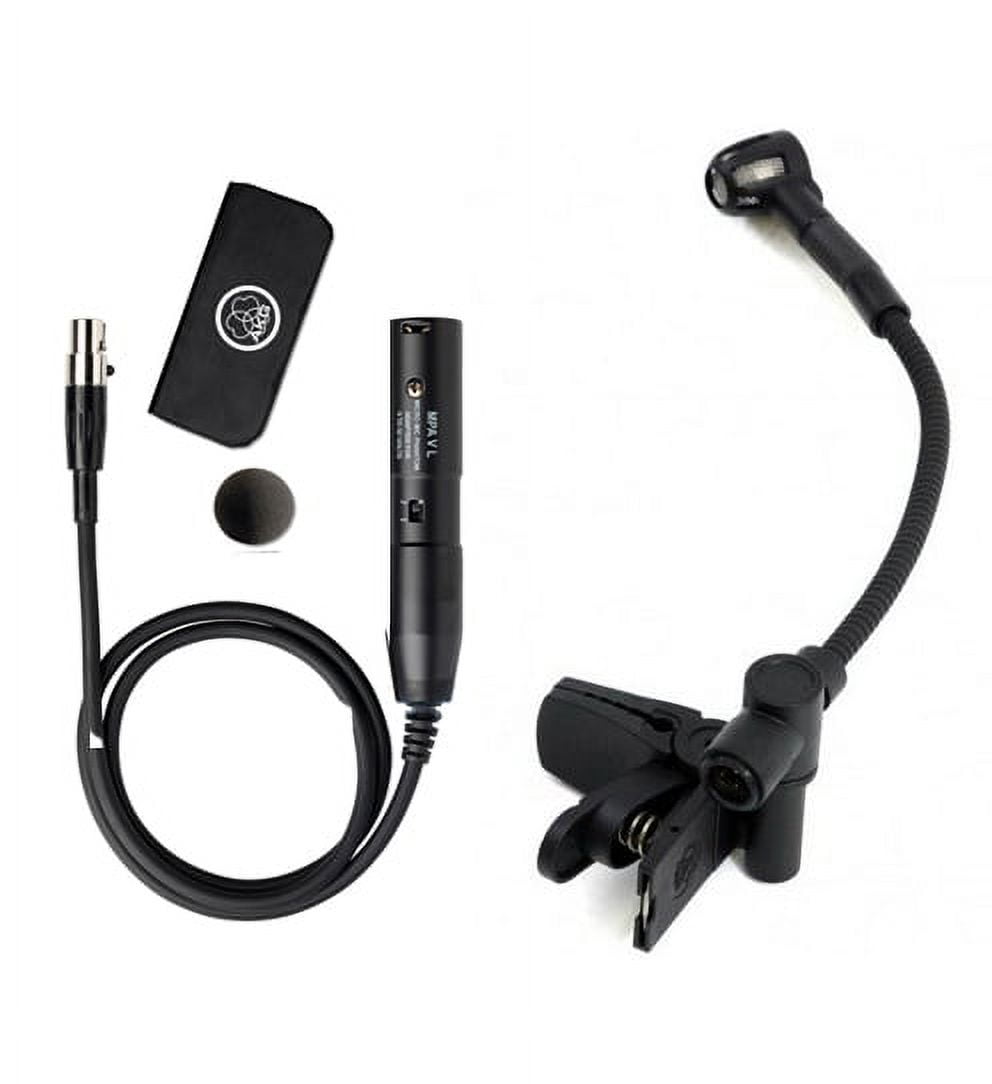 AKG C519 M Clip-On Condenser Microphone for Brass & Reed Instruments with Mini XLR to XLR Cable