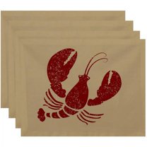 Simply Daisy 18" x 14" Lobster Animal Print Placemat