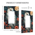thumbnail image 3 of Fotbe Moon Flower White Owl Print Duplex Receptacle Wall Plate, 1-Gang 5.0" x3.0" Wall Outlet Covers, Dual Outlet Faceplates Covers, Color-matched Screws Included-Style U, 3 of 6