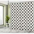 thumbnail image 5 of Ambesonne Geometric Shower Curtain, Triangles Squares, 69"Wx84"L, Black and White, 5 of 5