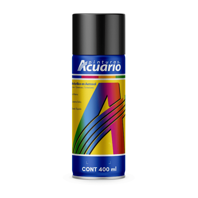 Pintura En Aerosol Acuario 400 Ml Negro Alta Temperatura
