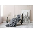 thumbnail image 4 of Grey Embossed Twin Blanket 60X80 100% Polyester, 4 of 5