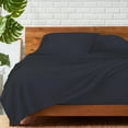 thumbnail image 5 of AUQ 100% Pure Egyptian Cotton 800 Thread Count Sheet Set,4 Pc Set,Sateen Weave,Soft Luxury Bedding,Fits Upto 21" Inch Deep Pocket (Navy Blue Solid,King Size), 5 of 7